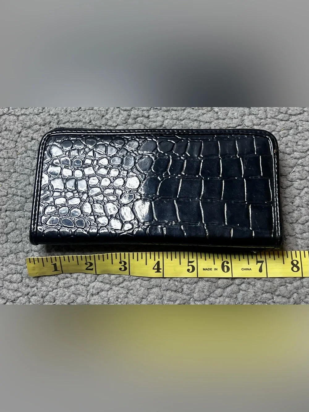 Crocodile Wallet Women’s Size Medium Black Leather Leather Wallet